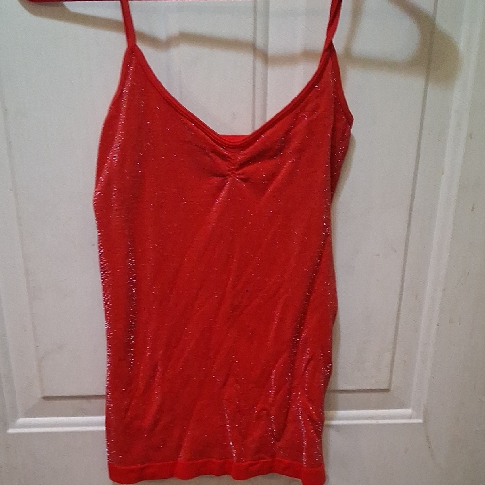 Elegant Red Glitter Camisole